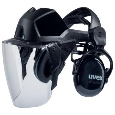 Veido skydas Uvex Pheos su ausinėmis (SNR:28), 52-64cm, supravision excellence padengimas (nerasoja viduje, nesibraižo išorėje) Veido skydas Uvex Pheos su ausinėmis (SNR:28), 52-64cm, supravision excellence padengimas (nerasoja viduje, nesibraižo išorėje)