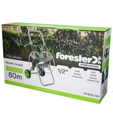 Vežimėlis laistymo žarnai 1/2" 60 m FORESTER PREMIUM (FP403-09)