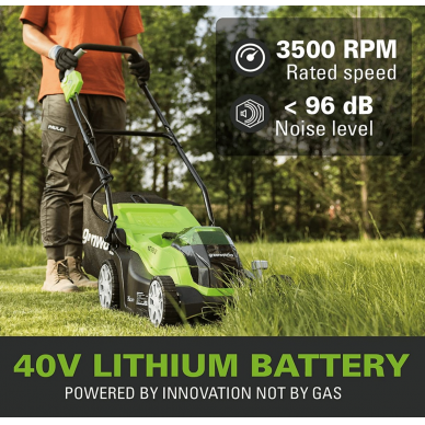 Greenworks G40LM35K2 VEJAPJOVĖ 35cm (40V su 2Ah akumuliatoriumi ir krovikliu) 4 Greenworks G40LM35K2 VEJAPJOVĖ 35cm (40V su 2Ah akumuliatoriumi ir krovikliu) 4