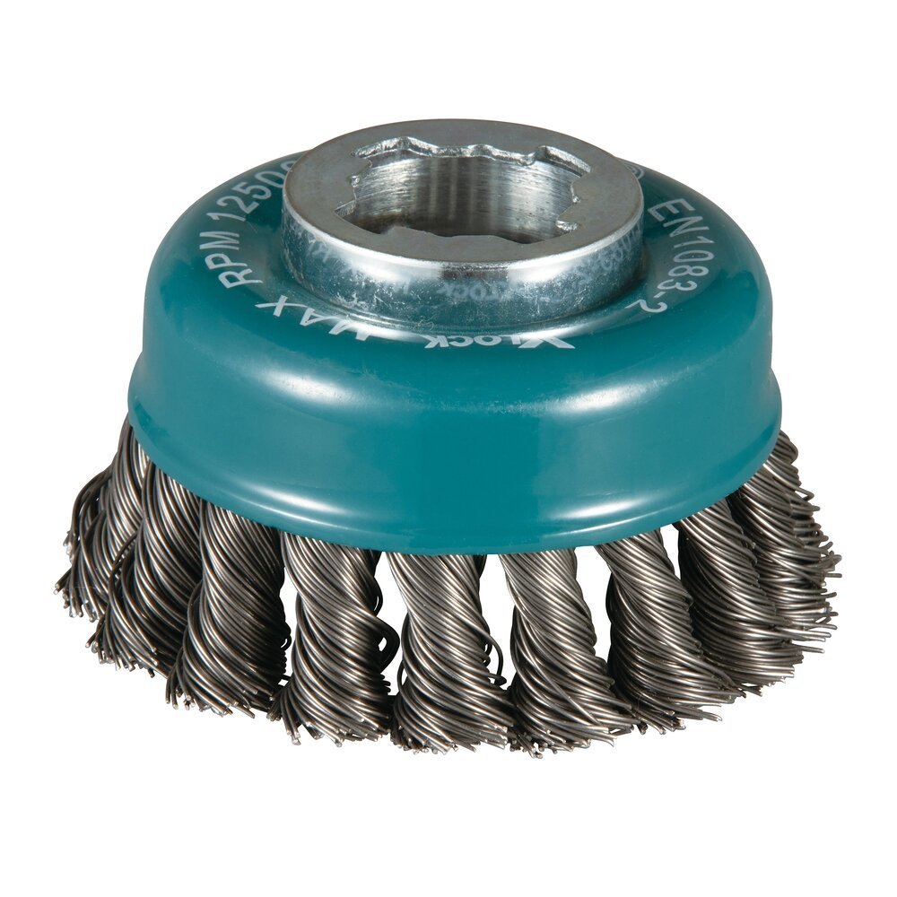 Vielinė šlifavimo taurė Makita D-73380, sukta viela, 0.5mm, Ø 80 mm, X-LOCK Vielinė šlifavimo taurė Makita D-73380, sukta viela, 0.5mm, Ø 80 mm, X-LOCK