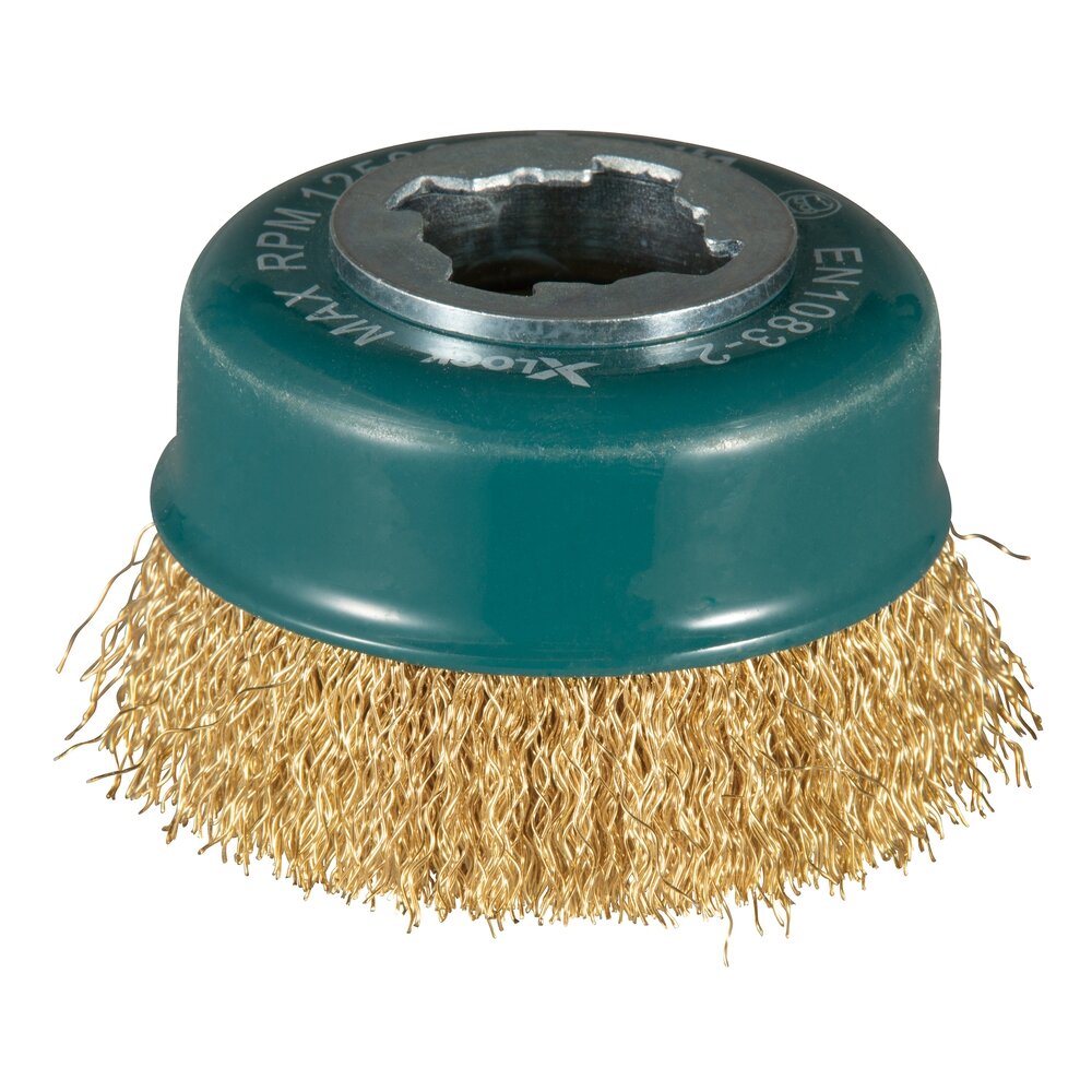 Vielinė šlifavimo taurė Makita D-73433, banguota viela, 0.3mm, Ø 75 mm, X-LOCK Vielinė šlifavimo taurė Makita D-73433, banguota viela, 0.3mm, Ø 75 mm, X-LOCK
