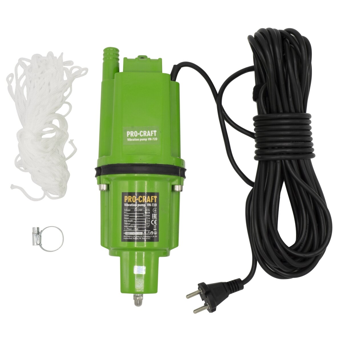 Vibracinis siurblys „ProCraft VN-72D” 5 Vibracinis siurblys „ProCraft VN-72D” 5