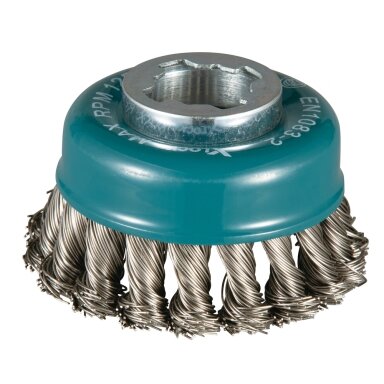 Vielinė šlifavimo taurė Makita D-73330, sukta viela, 0.5mm, Ø 80 mm, X-LOCK Vielinė šlifavimo taurė Makita D-73330, sukta viela, 0.5mm, Ø 80 mm, X-LOCK