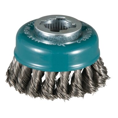 Vielinė šlifavimo taurė Makita D-73374, sukta viela, 0.35mm, Ø 80 mm, X-LOCK Vielinė šlifavimo taurė Makita D-73374, sukta viela, 0.35mm, Ø 80 mm, X-LOCK