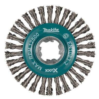 Vielinis šlifavimo diskas Makita D-73411, sukta viela, 0.5mm, Ø 115 mm, X-LOCK Vielinis šlifavimo diskas Makita D-73411, sukta viela, 0.5mm, Ø 115 mm, X-LOCK