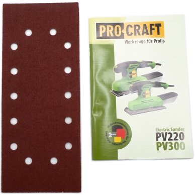 Vibracinis šlifuoklis „ProCraft PV300” 8 Vibracinis šlifuoklis „ProCraft PV300” 8