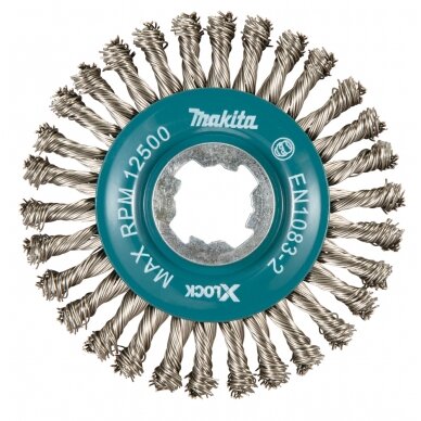 Vielinis šlifavimo diskas Makita D-73368, sukta viela, 0.5mm, Ø 115 mm, X-LOCK Vielinis šlifavimo diskas Makita D-73368, sukta viela, 0.5mm, Ø 115 mm, X-LOCK