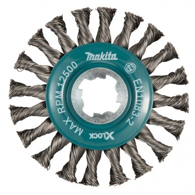 Vielinis šlifavimo diskas Makita D-73405, sukta viela, 0.5mm, Ø 115 mm, X-LOCK Vielinis šlifavimo diskas Makita D-73405, sukta viela, 0.5mm, Ø 115 mm, X-LOCK