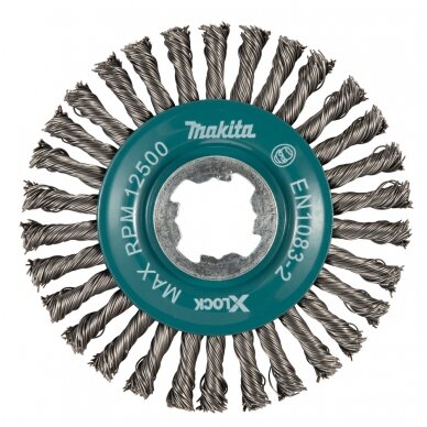 Vielinis šlifavimo diskas Makita D-73411, sukta viela, 0.5mm, Ø 115 mm, X-LOCK Vielinis šlifavimo diskas Makita D-73411, sukta viela, 0.5mm, Ø 115 mm, X-LOCK