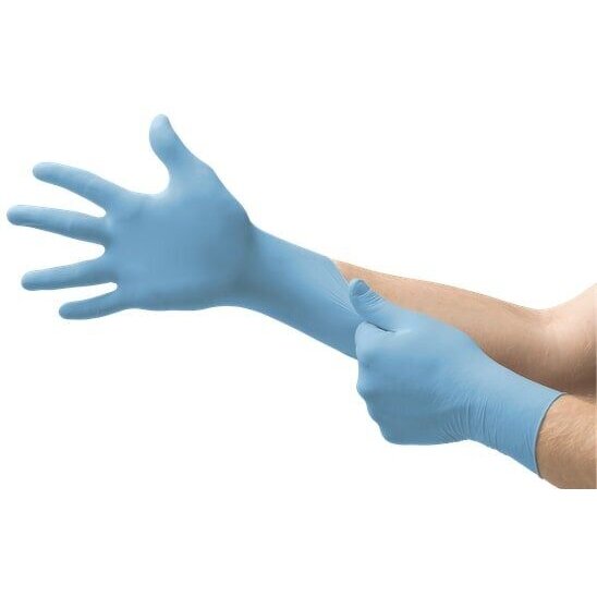 Vienkartinės pirštinės Ansell TouchNTuff® 92-670, 100 vnt, 0,13mm storio, dydis L (8.5-9) mėlynos Vienkartinės pirštinės Ansell TouchNTuff® 92-670, 100 vnt, 0,13mm storio, dydis L (8.5-9) mėlynos