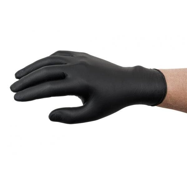 Vienkartinės nitrilinės pirštinės Ansell Microflex 93-852, 100vnt, 0,12mm storio, XL dydis (9,5-10), pilnai tekstūruotos, juodos Vienkartinės nitrilinės pirštinės Ansell Microflex 93-852, 100vnt, 0,12mm storio, XL dydis (9,5-10), pilnai tekstūruotos, juodos