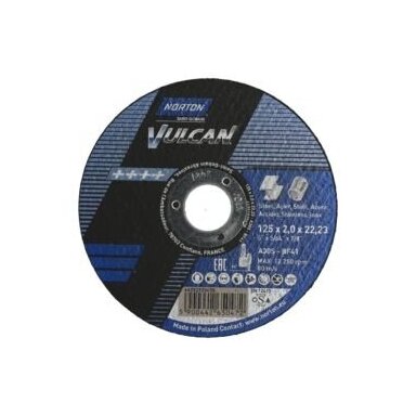Vulcan abrazyvinis pjovimo diskas 115*1*22 Vulcan abrazyvinis pjovimo diskas 115*1*22