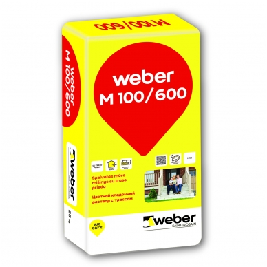weber M100/600 LT Spalvotas mūro mišinys 1 000 kg didmaišis weber M100/600 LT Spalvotas mūro mišinys 1 000 kg didmaišis