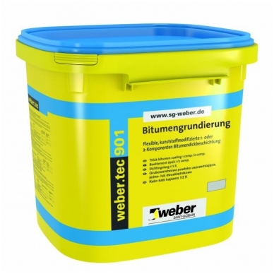 weber.tec 901 Bituminė emulsija pamatų hidroizoliavimui, gruntavimui 5 litrų plastikinės talpyklos weber.tec 901 Bituminė emulsija pamatų hidroizoliavimui, gruntavimui 5 litrų plastikinės talpyklos