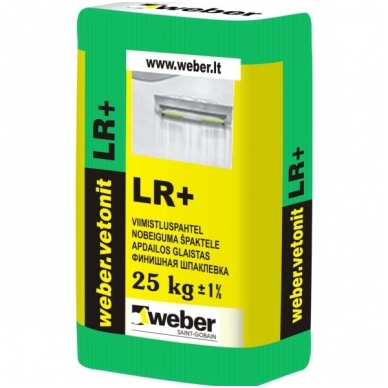 weber.vetonit LR+ Polimerinis glaistas sienoms ir luboms 5 kg popierinis maišas weber.vetonit LR+ Polimerinis glaistas sienoms ir luboms 5 kg popierinis maišas