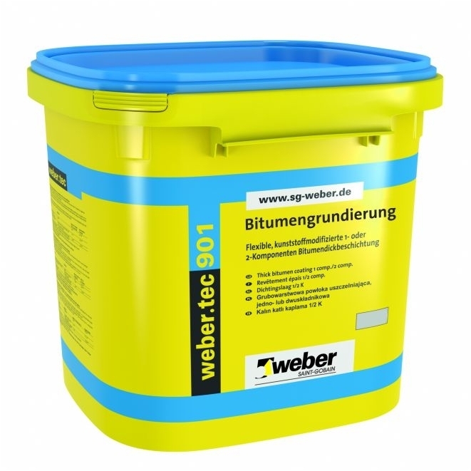 weber.tec 901 Bituminė emulsija pamatų hidroizoliavimui, gruntavimui 5 litrų plastikinės talpyklos weber.tec 901 Bituminė emulsija pamatų hidroizoliavimui, gruntavimui 5 litrų plastikinės talpyklos