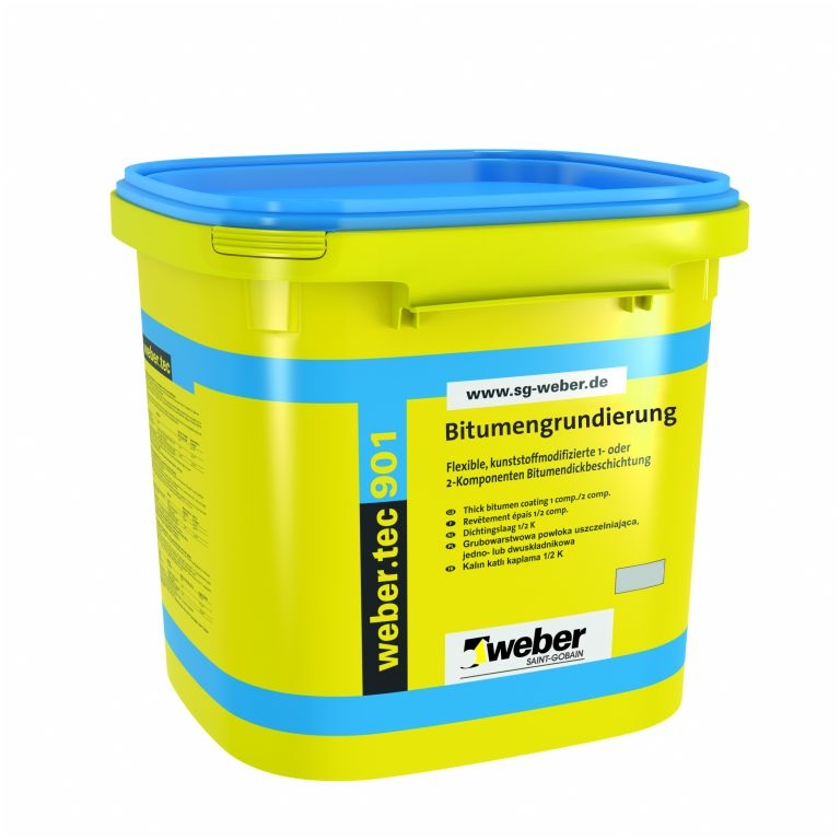 weber.tec 901 Bituminė emulsija pamatų hidroizoliavimui, gruntavimui 10 litrų plastikinės talpyklos weber.tec 901 Bituminė emulsija pamatų hidroizoliavimui, gruntavimui 10 litrų plastikinės talpyklos