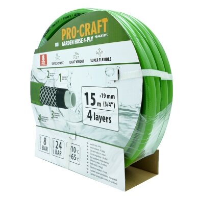 Žalioji sodo žarna „ProCraft PR-4GH1915” 1 Žalioji sodo žarna „ProCraft PR-4GH1915” 1