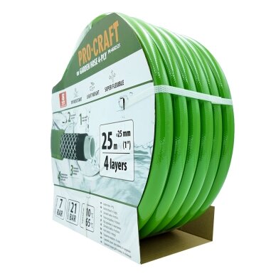 Žalioji sodo žarna „ProCraft PR-4GH2525” 2 Žalioji sodo žarna „ProCraft PR-4GH2525” 2