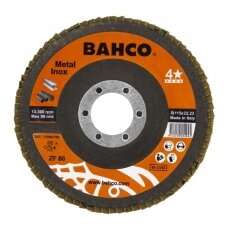 Žiedlapinis metalo ir nerūdijančio plieno šlifavimo diskas Bahco INOX+Fe T42 P60 125x22.23mm